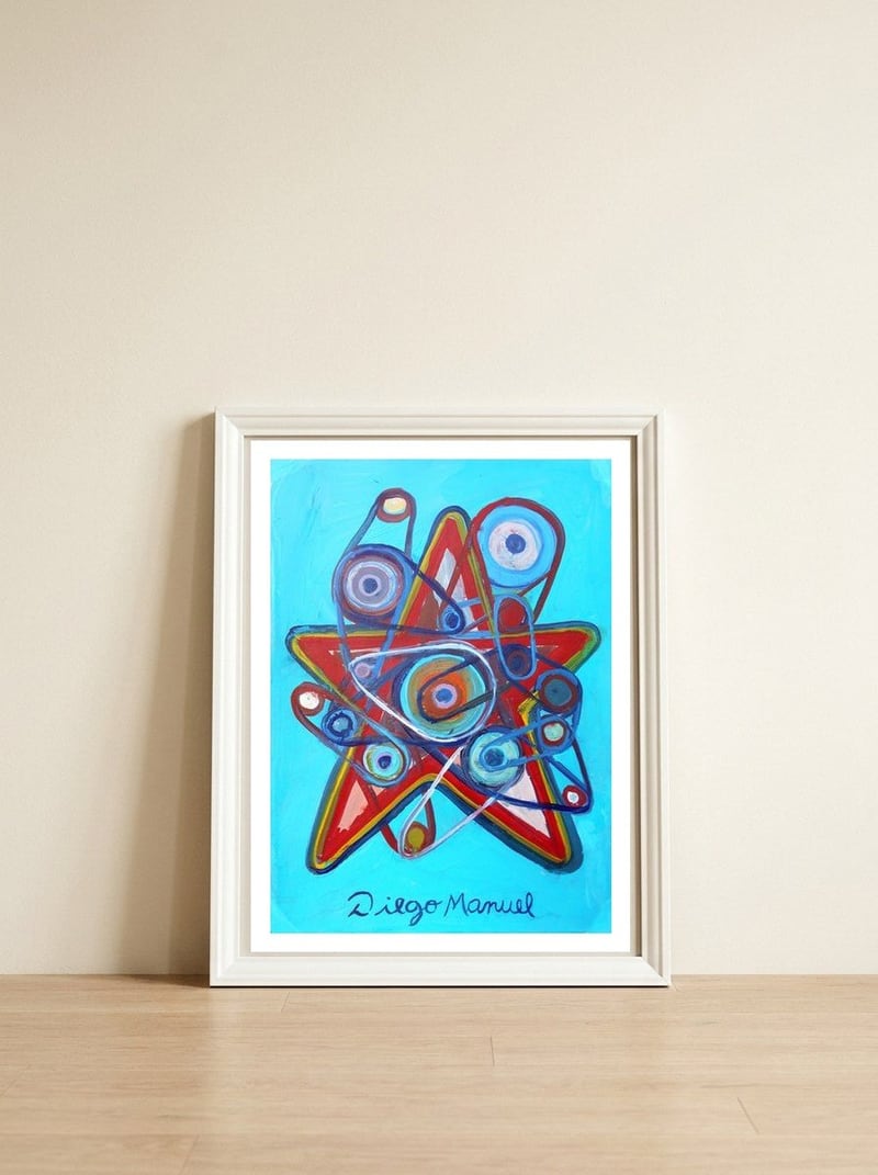Estrella 2021 2 — framed, leaning against the wall