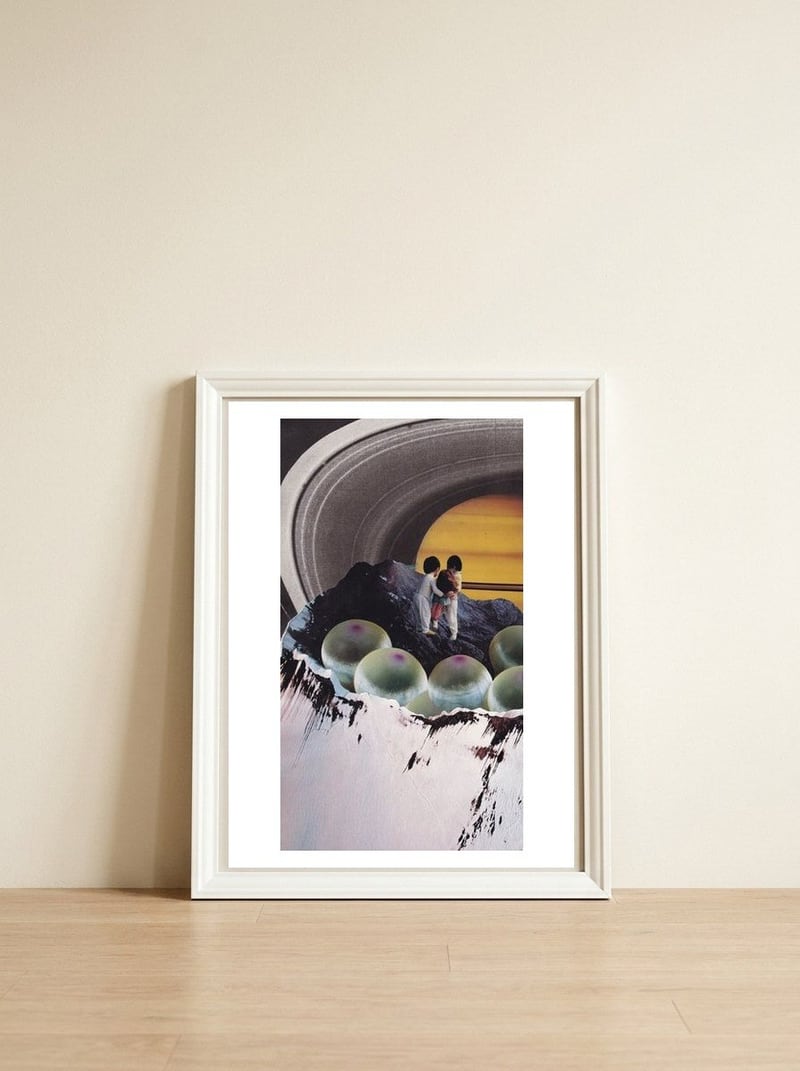 Callisto — framed, leaning against the wall