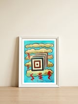 Cubo — framed, leaning against the wall thumbnail