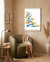 Bird Of Paradise Watercolor framed in a tender room thumbnail