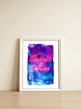 Neon Collection Cocktails — framed, leaning against the wall thumbnail