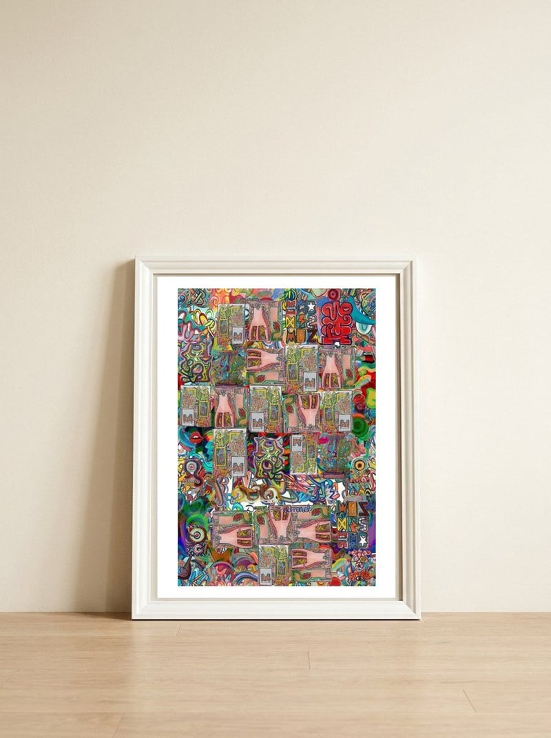 Formas 2021 Nueva 4 — framed, leaning against the wall