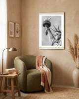 NEW YORK CITY Statue of Liberty  framed in a tender room thumbnail