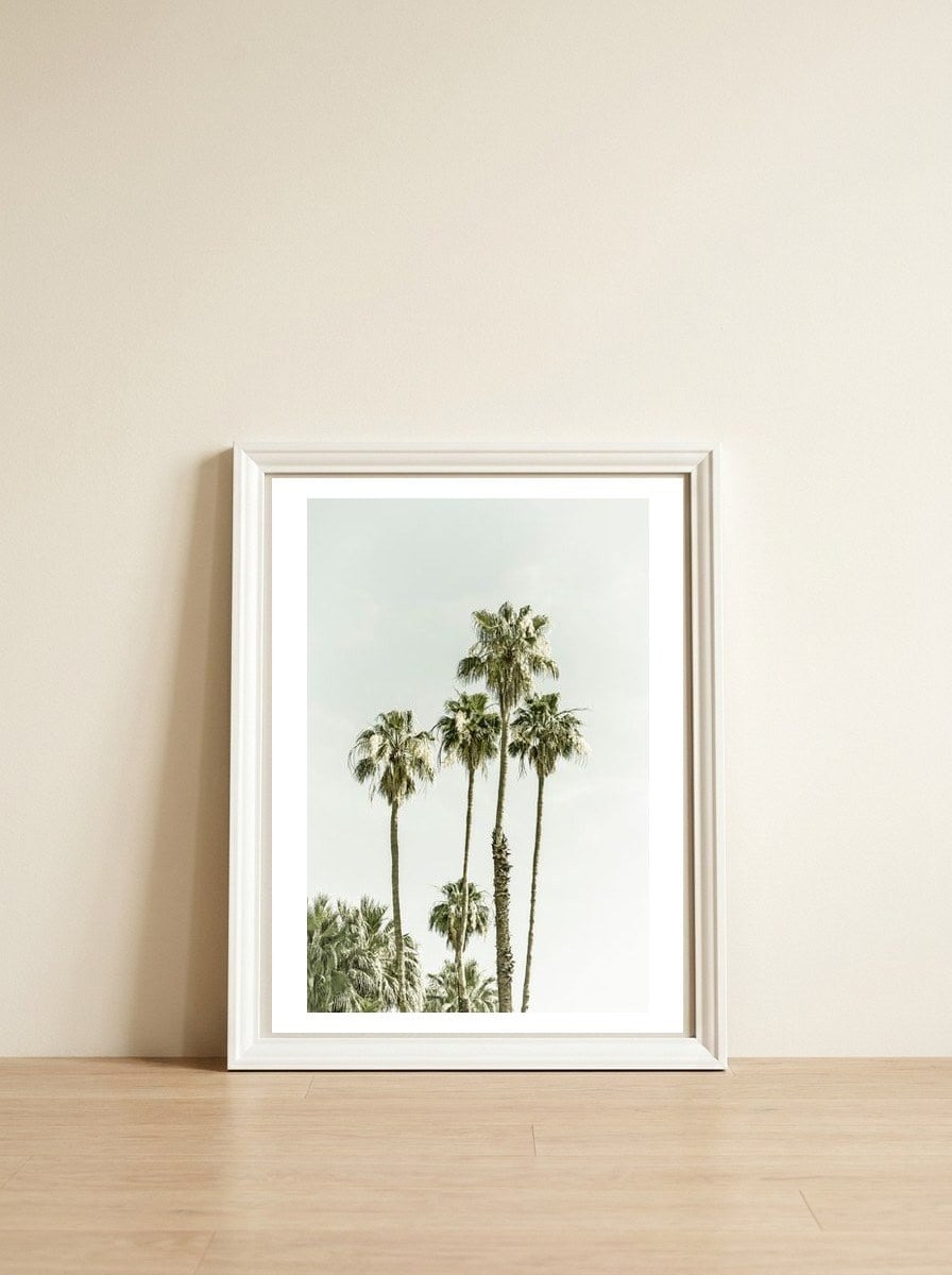 Palm Trees Summertime  — framed, leaning against the wall