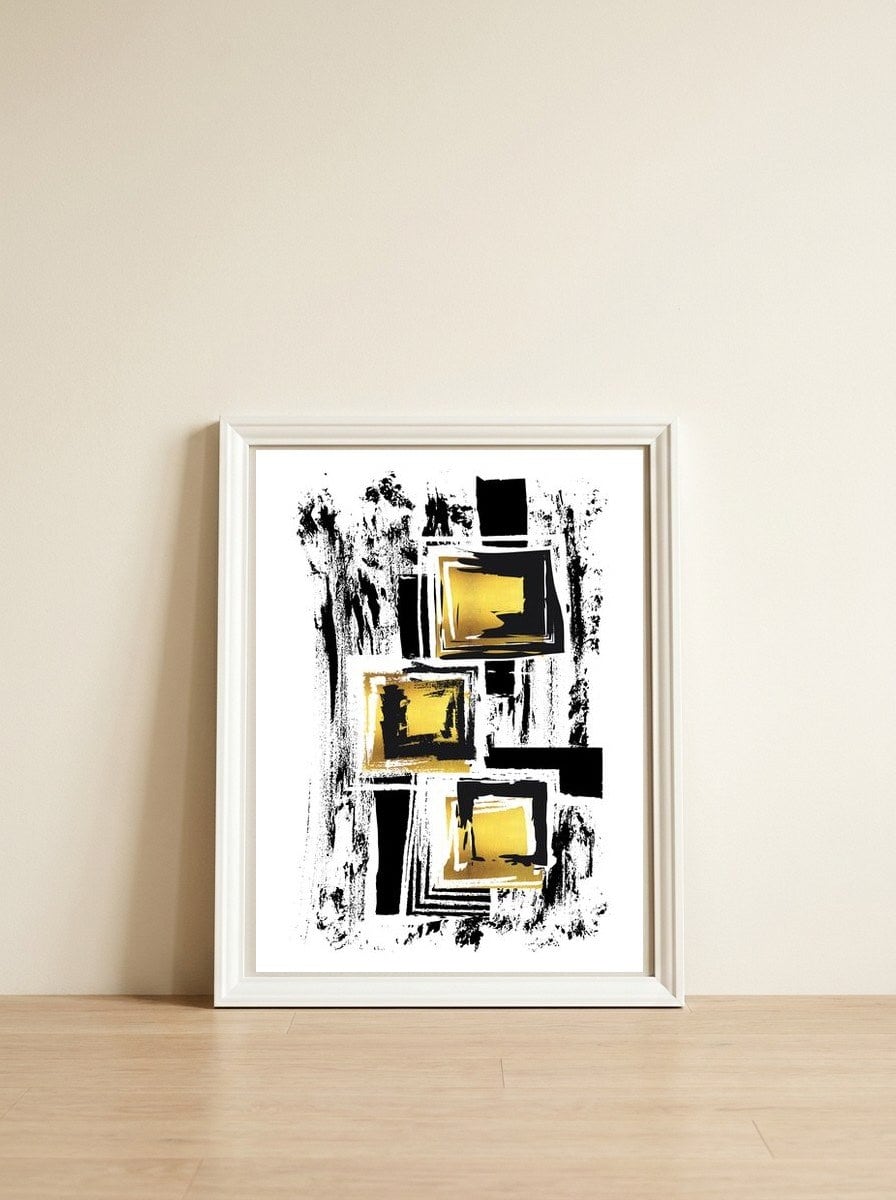 ABSTRACT ART Urban patterns — framed, leaning against the wall