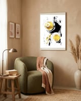 Abstract Painting No. 38 | gold  framed in a tender room thumbnail