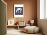 Horse framed in a gentle room thumbnail