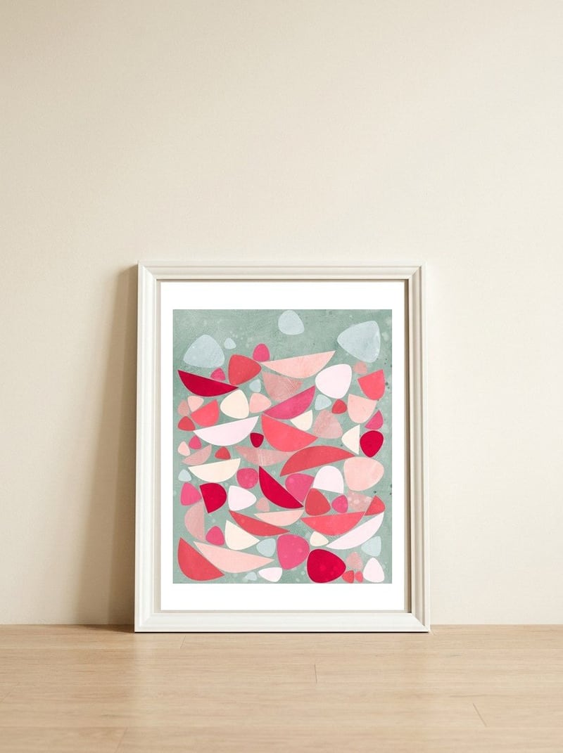 Sea Bed — framed, leaning against the wall