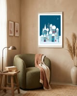 Snowy Rooftops framed in a tender room thumbnail