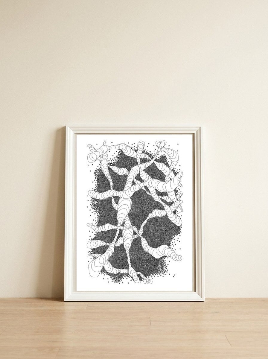 The Inner Workings Of M. Lefevre — framed, leaning against the wall