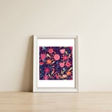 Wild Weeds And Flowers Dark — framed, leaning against the wall thumbnail