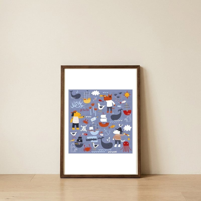 Yo Ho Ho — framed, leaning against the wall