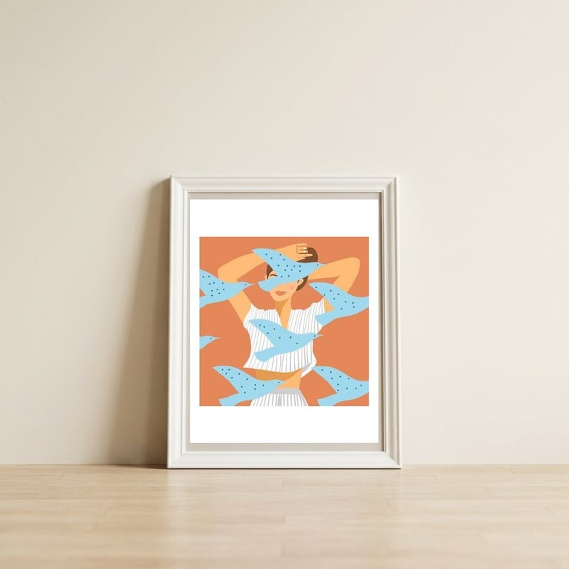 Zen || — framed, leaning against the wall