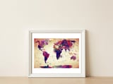 Map Of The World 3 — framed, leaning against the wall thumbnail