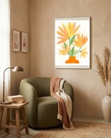Sunflower Bouquet framed in a tender room thumbnail