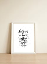 Hair In A Bun Getting Stuff Done — framed, leaning against the wall thumbnail