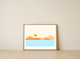 Desert Sea Minimal Landscape — framed, leaning against the wall thumbnail
