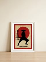 Bushido Compassion — framed, leaning against the wall thumbnail