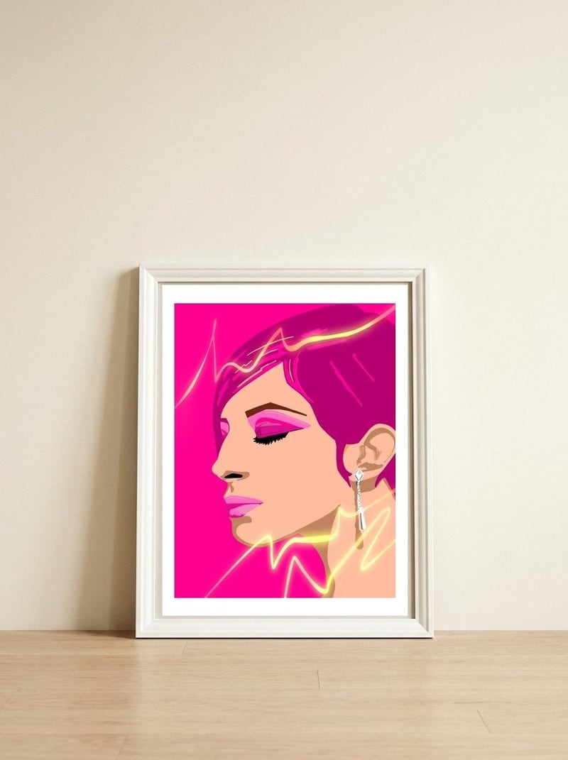 Legendary Barbara — framed, leaning against the wall