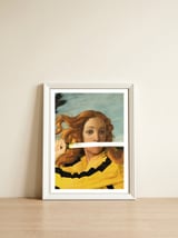 Venus of Sandro Botticelli and Beatrix Kiddo from Kill Bill — framed, leaning against the wall thumbnail