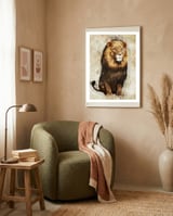 Lion framed in a tender room thumbnail
