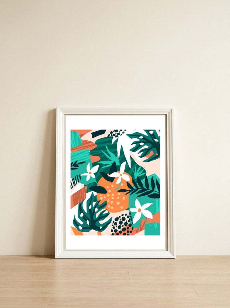 Orange Zest — framed, leaning against the wall