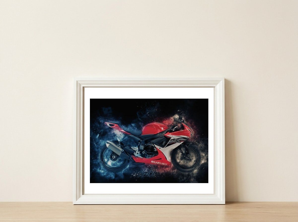 Suzuki Gsx1 — framed, leaning against the wall