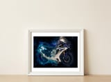 Yamaha R1 — framed, leaning against the wall thumbnail