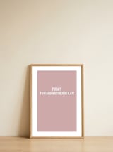 TOWARD MOTHER-IN-LAW — framed, leaning against the wall thumbnail