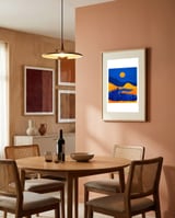Moonrise Mountains framed in a intimate room thumbnail