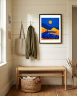 Moonrise Mountains framed in a relaxed room thumbnail