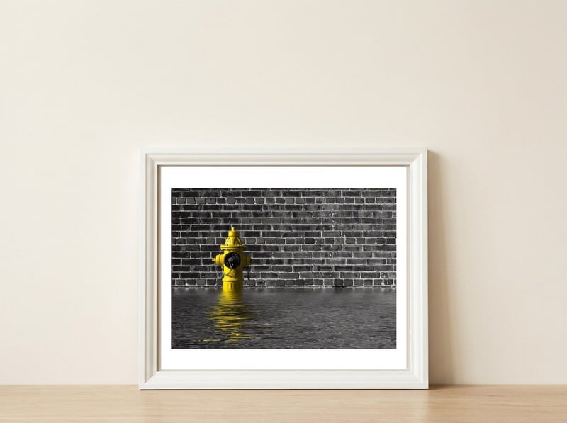 Waterworks No 1 — framed, leaning against the wall