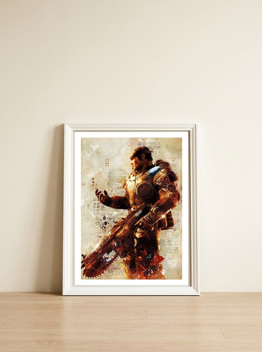 Gears Of War  — framed, leaning against the wall