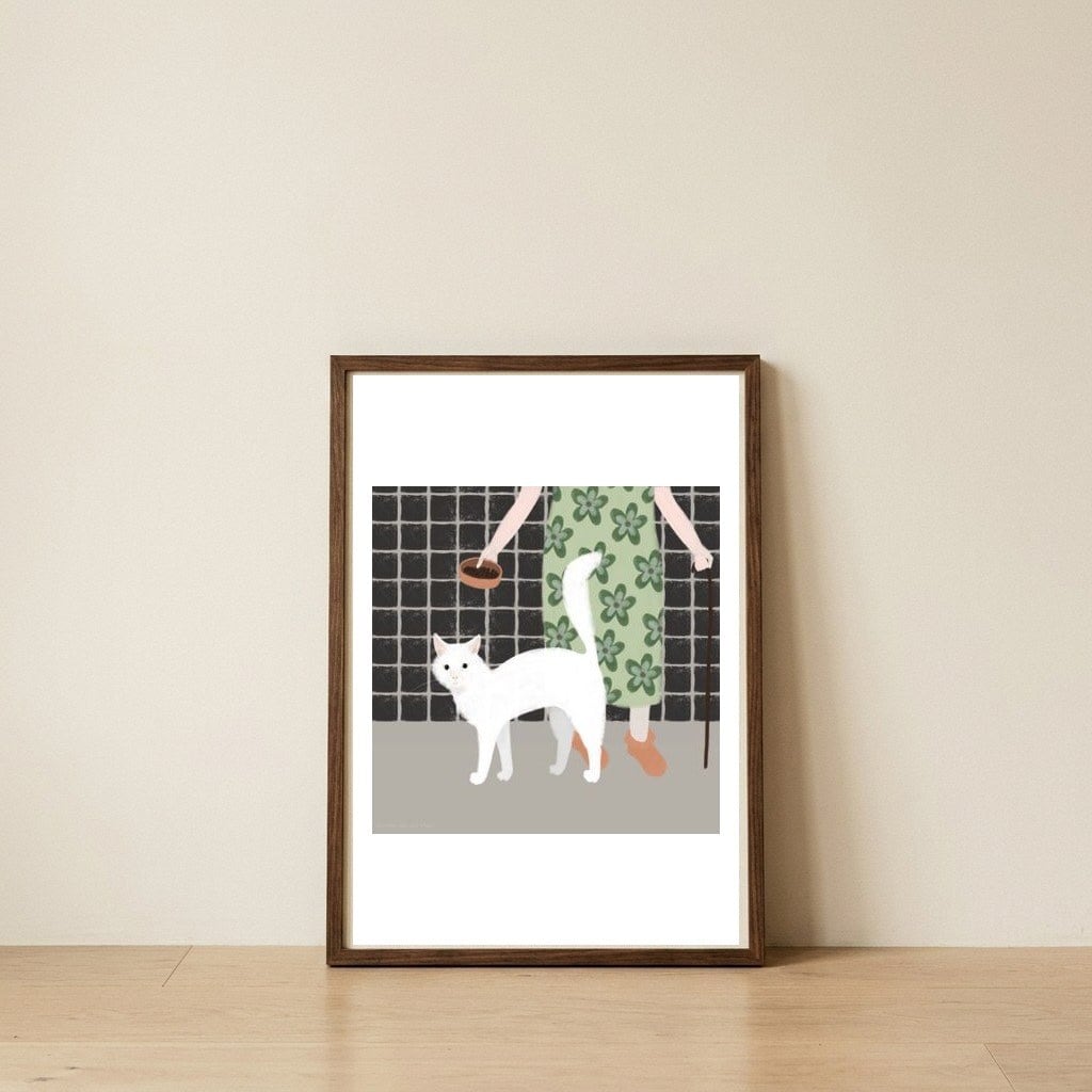 Cat 5: I love you so much — framed, leaning against the wall