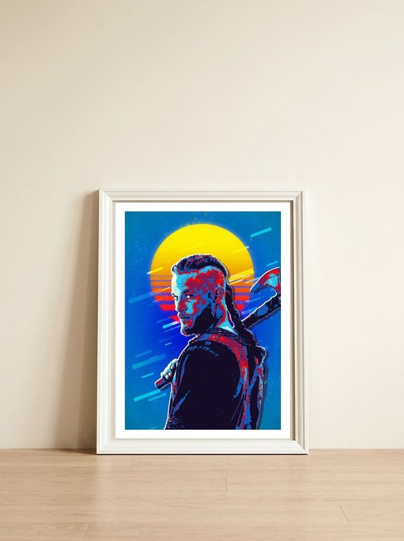 Ragnar — framed, leaning against the wall