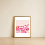 Florida Flamingos — framed, leaning against the wall thumbnail