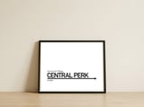 TO CENTRAL PERK — framed, leaning against the wall thumbnail