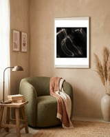 Black Steel Abstraction framed in a tender room thumbnail