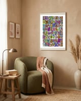 Graffitis B framed in a tender room thumbnail