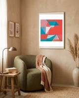 Geometric Camouflage 1 framed in a tender room thumbnail