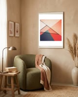 Triangular Camouflage 3 framed in a tender room thumbnail