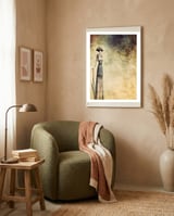 VINTAGE FASHION LADY IN ABSTRACT FOREST II framed in a tender room thumbnail