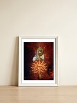 Leo Zodiac Sign — framed, leaning against the wall thumbnail