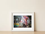 Rickshaw driver  — framed, leaning against the wall thumbnail