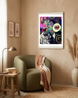 Salvador Dali Eclectic Artwork by Jamayk.art framed in a tender room thumbnail