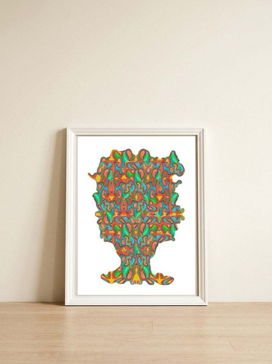 New Graffiti 21 — framed, leaning against the wall