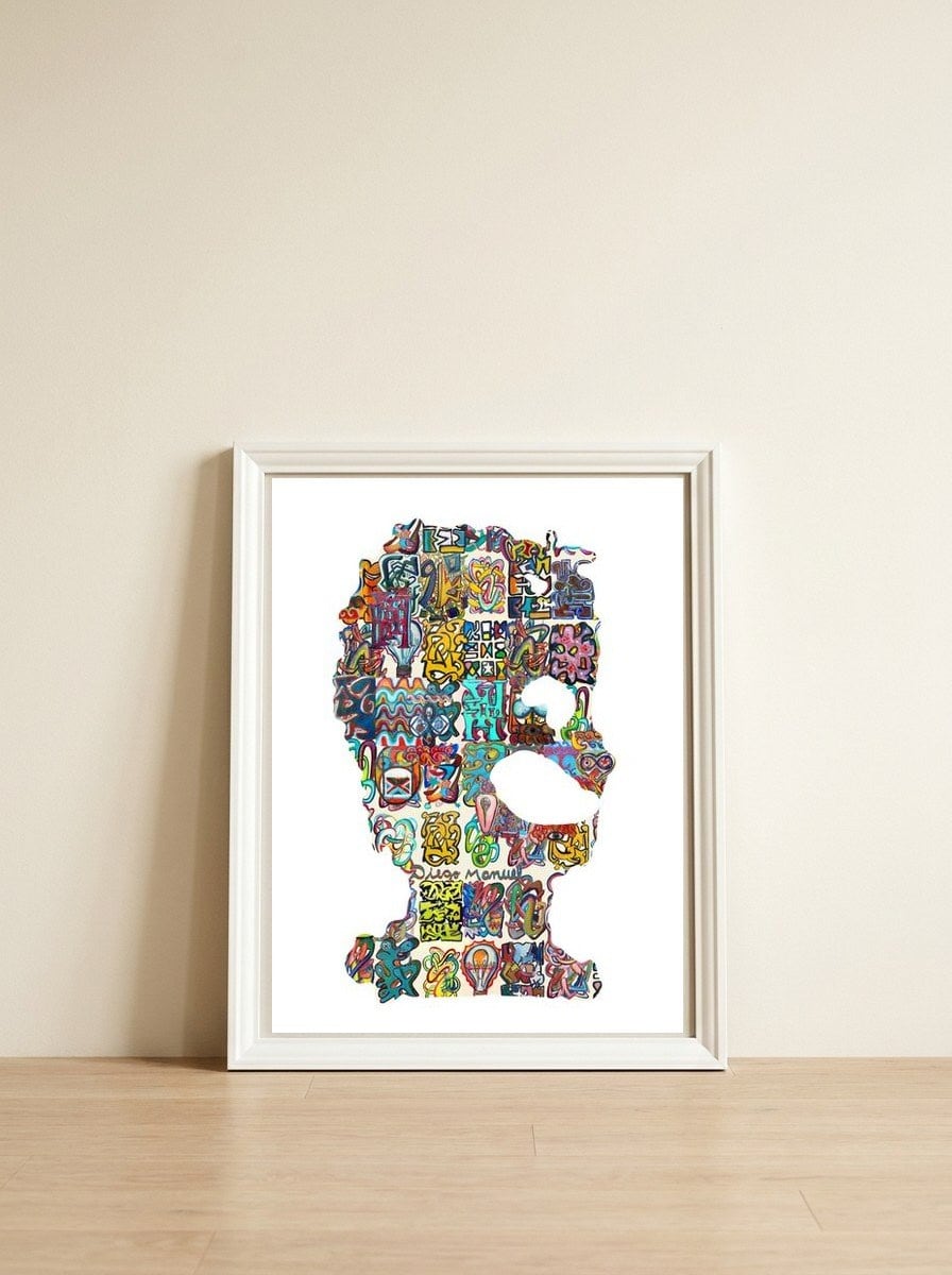 New Graffiti 29 — framed, leaning against the wall