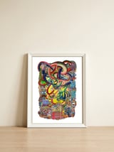 New Graffiti 32 — framed, leaning against the wall thumbnail