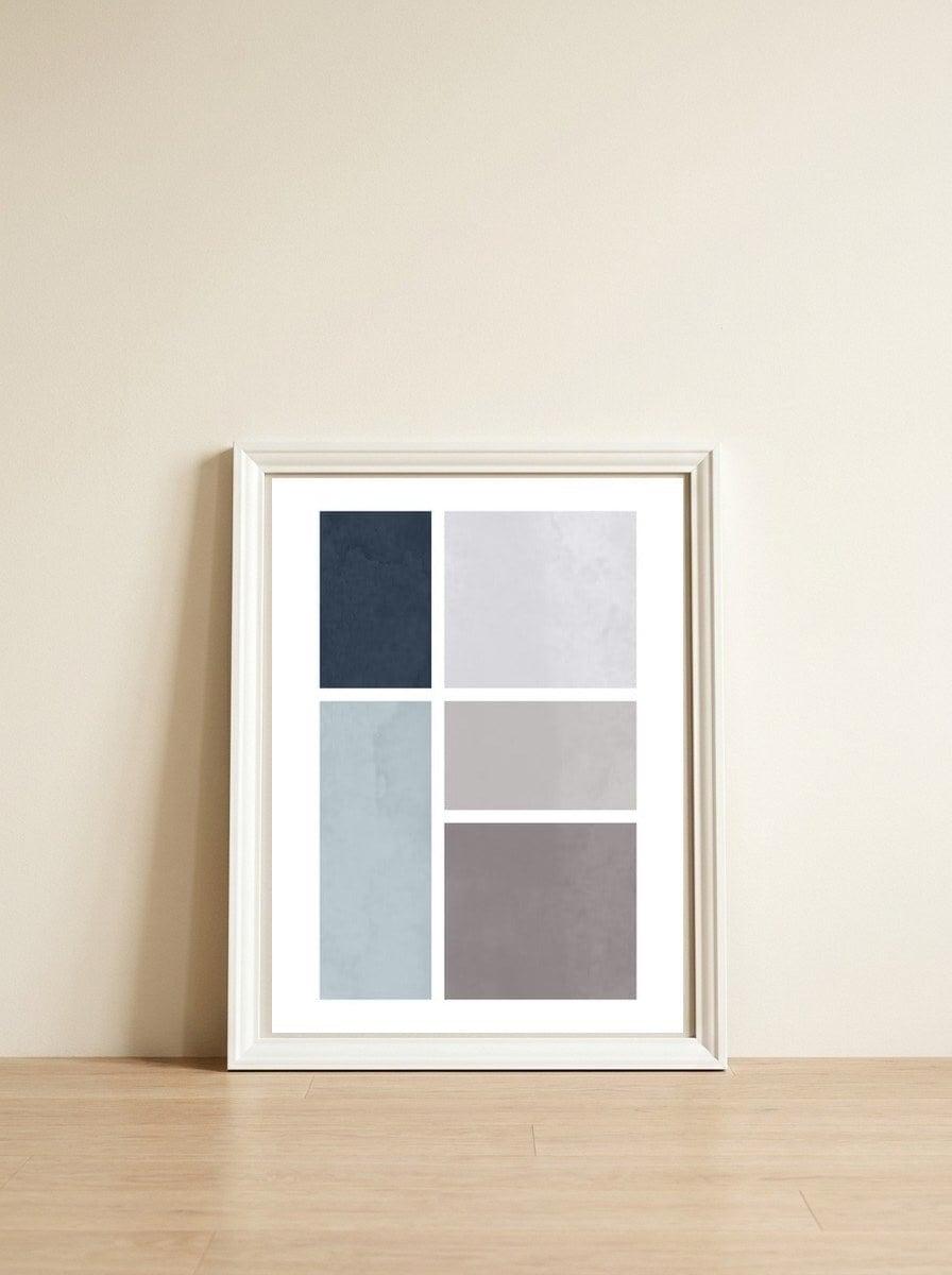 PERFECT RATIO XI — framed, leaning against the wall