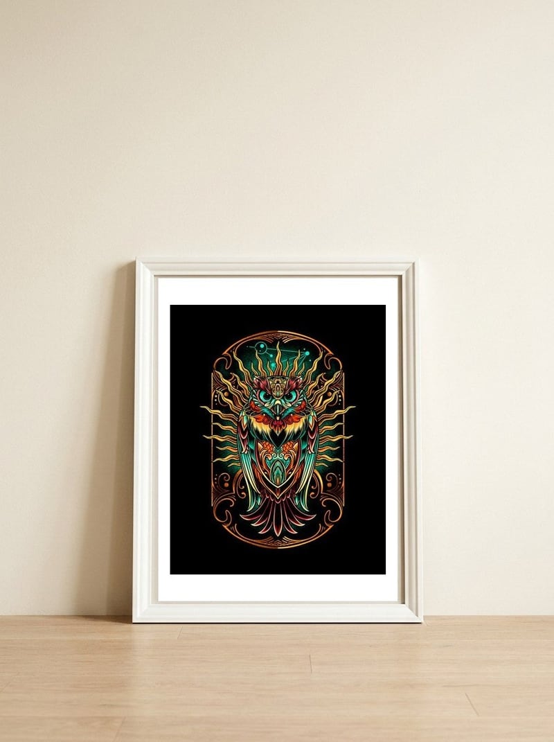 Sowlkeeper — framed, leaning against the wall